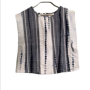 Solito boho boxy top tie dye blouse large embroidered boho chic